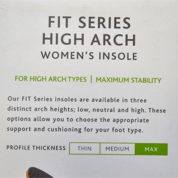 Sof Sole Support Insoles Fit Series High Arch New in Box Women's Size 5/6 - Picture 10 of 10